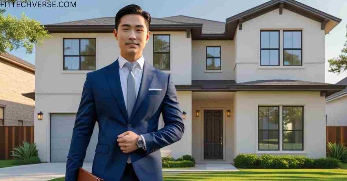Vy Nhat Nguyen standing in front of a property in San Angelo, Texas, representing H and J Properties.