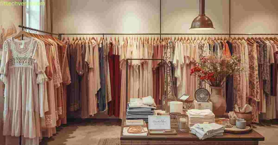 Boho-chic boutique clothing store with flowy dresses and feminine fashion inspired by Altar’d State style