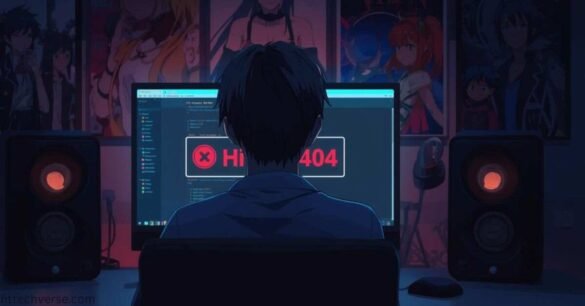 User checking if HiAnimez.to anime streaming website is down on computer screen